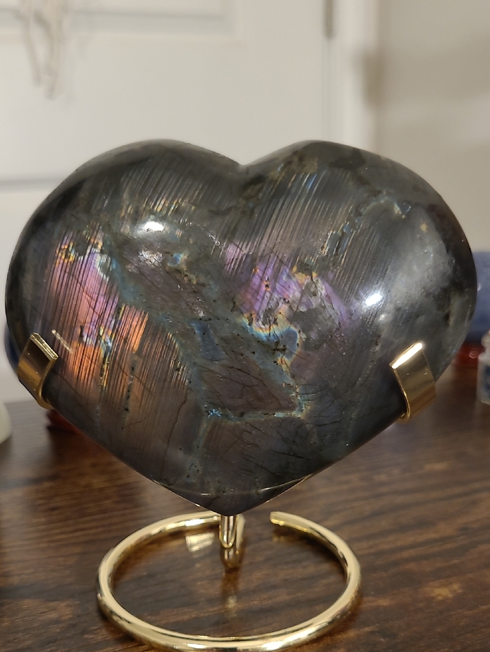 Labradorite Heart